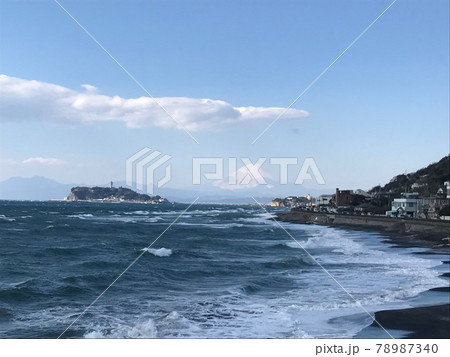 湘南海岸、江ノ島、富士山 湘南海岸、江ノ島、富士山 78987340