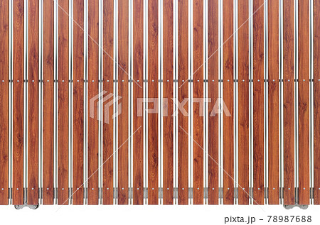 Large sliding doors made of wood and metal isolate on white background 78987688