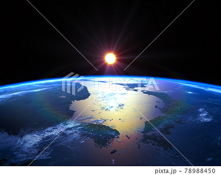 地球と宇宙からの夜明け　サンライズ 78988450