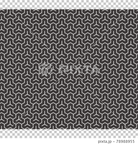 Monotone Bishamon turtle shell Japanese pattern background / pattern 78988955