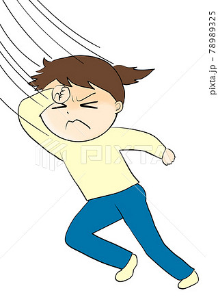 向かい風に立ち向かう1のイラスト素材 7325 向かい風に立ち向かう1のイラスト素材 7325