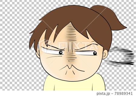 睨む1のイラスト素材 7341