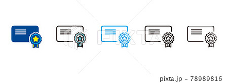 rectangular certificate icon in different style ve 78989816