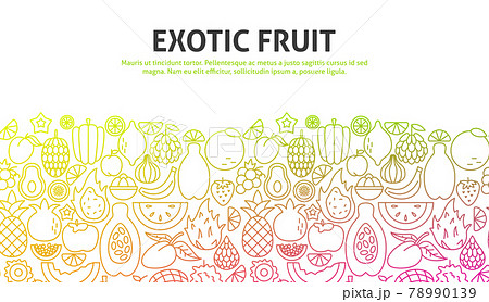 Exotic Fruit Outline Concept 78990139