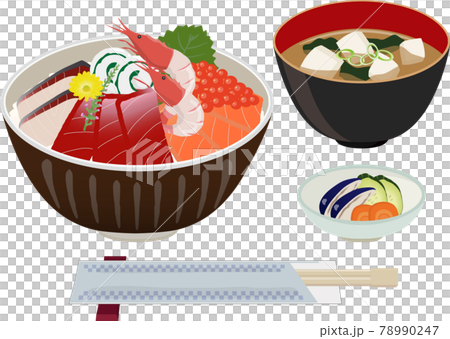 Seafood bowl set meal 78990247