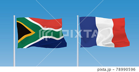 フランスと南アフリカ共和国の国旗