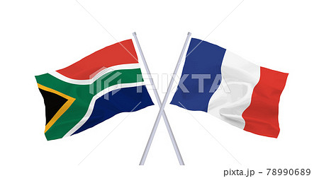 フランスと南アフリカ共和国の国旗