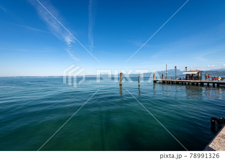 Lake Garda view from the Port of Lazise Verona Italy - Lago di Garda Italy Lake Garda view from the Port of Lazise Verona Italy - Lago di Garda Italy 78991326