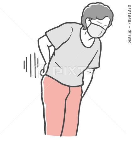 マスク 腰痛 腰 痛い 中年女性 マスク 腰痛 腰 痛い 中年女性 78991330