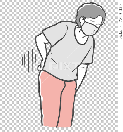 マスク 腰痛 腰 痛い 中年女性 マスク 腰痛 腰 痛い 中年女性 78991330