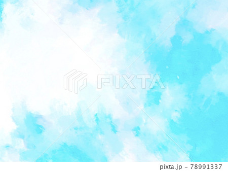 水色と白の幻想的な水彩テクスチャ背景 78991337