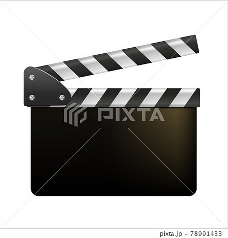 Film clappers boards isolated on white background. Blank movie clapper cinema. Vector movie clapper board EPS . Film clappers boards isolated on white background. Blank movie clapper cinema. Vector movie clapper board EPS . 78991433