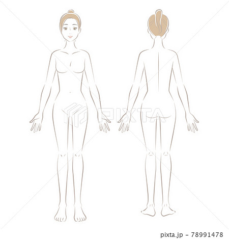 女性の全身イラスト 78991478