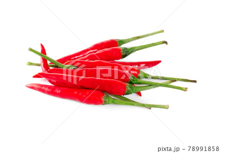 Red hot chili pepper on white background Red hot chili pepper on white background 78991858