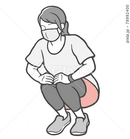 マスク 屈伸 女性 ストレッチ 外 マスク 屈伸 女性 ストレッチ 外 78992400