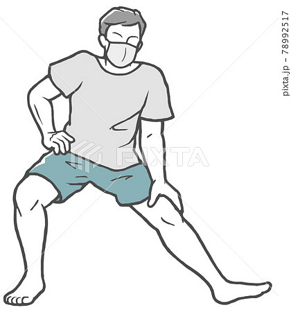 マスク 伸脚 男性 ストレッチ マスク 伸脚 男性 ストレッチ 78992517