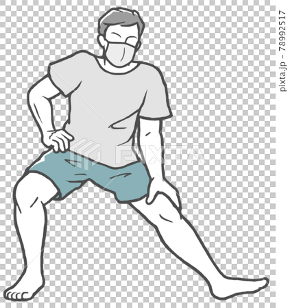 マスク 伸脚 男性 ストレッチ マスク 伸脚 男性 ストレッチ 78992517