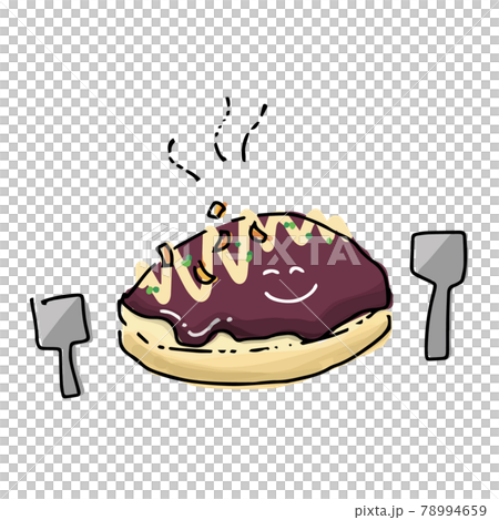 Hand-painted Kansai-style okonomiyaki Hand-painted Kansai-style okonomiyaki 78994659