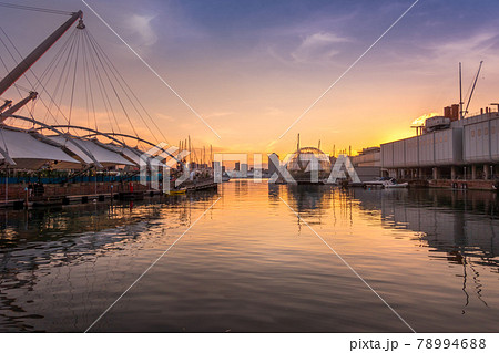 Porto Antico Old Port in Genoa, Italy. Porto Antico Old Port in Genoa, Italy. 78994688