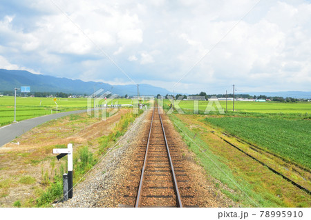2020年夏の山形鉄道フラワー長井線と車窓からの風景 78995910