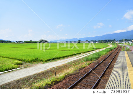 2020年夏の山形鉄道フラワー長井線と車窓からの風景 78995957