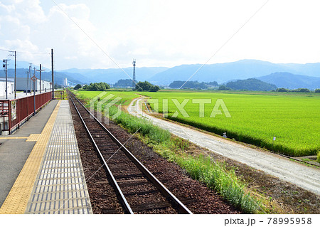 2020年夏の山形鉄道フラワー長井線と車窓からの風景 78995958