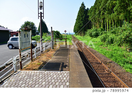 2020年夏の山形鉄道フラワー長井線と車窓からの風景 78995974