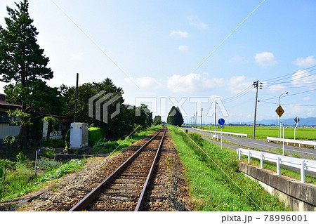 2020年夏の山形鉄道フラワー長井線と車窓からの風景 78996001