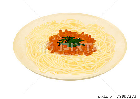 納豆スパゲッティのイラスト素材