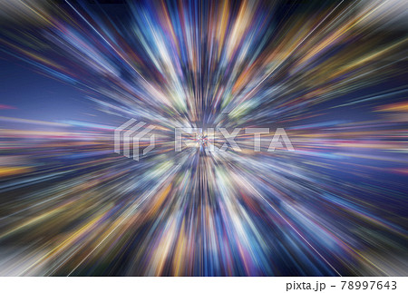 ワープ 異次元へタイムトラベルするイメージ の写真素材 ワープ 異次元へタイムトラベルするイメージ の写真素材