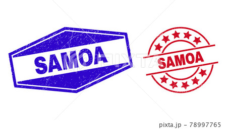 SAMOA Rubber Watermarks in Round and Hexagonal Forms 78997765