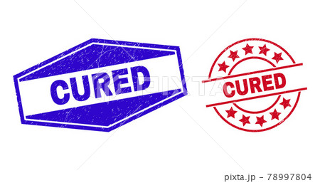 CURED Rubber Stamp Seals in Round and Hexagon Forms 78997804
