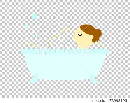 Woman taking a bubble bath 78998196