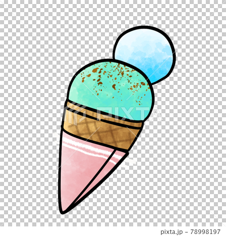 Simple and cute ice cream (mint x soda) 78998197