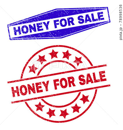 HONEY FOR SALE Distress Seals in Circle and Hexagon Shapes HONEY FOR SALE Distress Seals in Circle and Hexagon Shapes 78998536