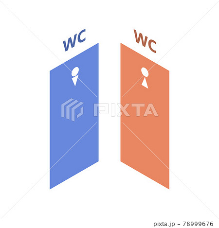 Toilet doors for men and women on a white background Toilet doors for men and women on a white background 78999676