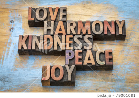 love, harmony, kindness, peace and joy love, harmony, kindness, peace and joy 79001081