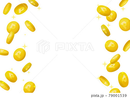 キラキラしたポイント コインのイメージイラスト ベクターあり 背景透過 のイラスト素材