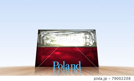 床に映るPolandの国旗と国名のテキスト4-3-2 床に映るPolandの国旗と国名のテキスト4-3-2 79002208
