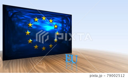 床に映るEUの国旗とテキスト4-1-1 床に映るEUの国旗とテキスト4-1-1 79002512