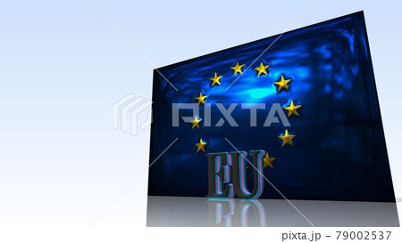 床に映るEUの国旗とテキスト1-3-3 床に映るEUの国旗とテキスト1-3-3 79002537