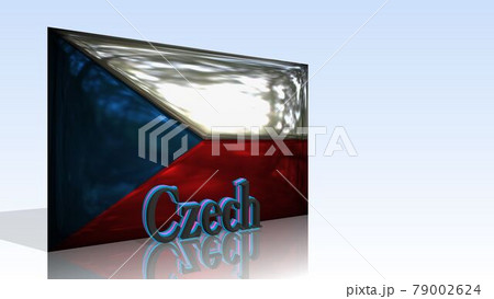 床に映るCzechの国旗とテキスト1-1-1 床に映るCzechの国旗とテキスト1-1-1 79002624