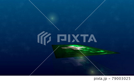 宇宙を飛行する労働衛生旗6-1-3 79003025