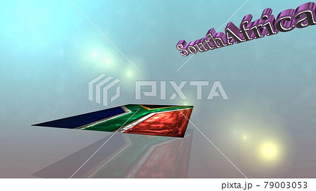 宇宙を飛行するSouthAfricaの国旗とテキスト6-1-1 宇宙を飛行するSouthAfricaの国旗とテキスト6-1-1 79003053