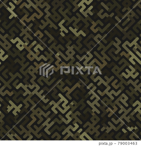 Seamless vector pattern for army fabric and design. Modern spotted forest print Seamless vector pattern for army fabric and design. Modern spotted forest print 79003463