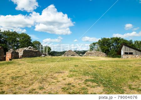 Kuusisto castle ruins at sunny summer day in Kaarina, Finland. Kuusisto castle ruins at sunny summer day in Kaarina, Finland. 79004076