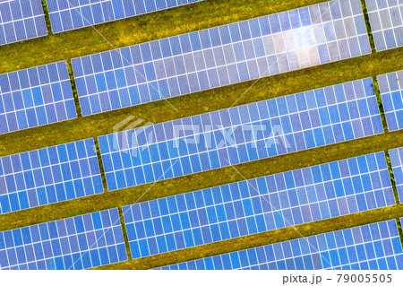 Solar farm on dutch countryside in Groningen 79005505