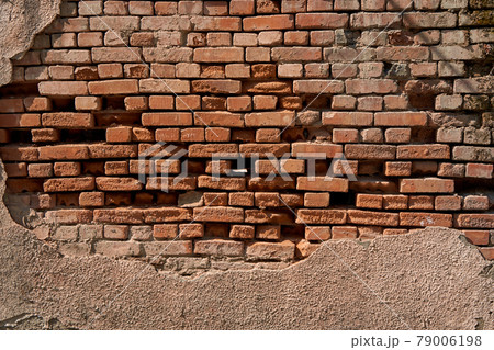 Texture of old brick wall from red bricks Texture of old brick wall from red bricks 79006198
