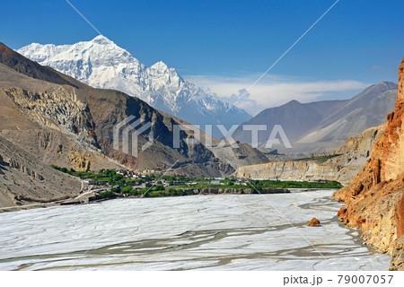 Majestic view of Upper Mustang mountains in Himalayas 79007057