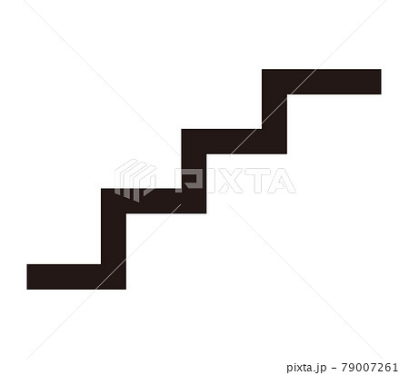 Simple Staircase Icon White Background Stock Illustration